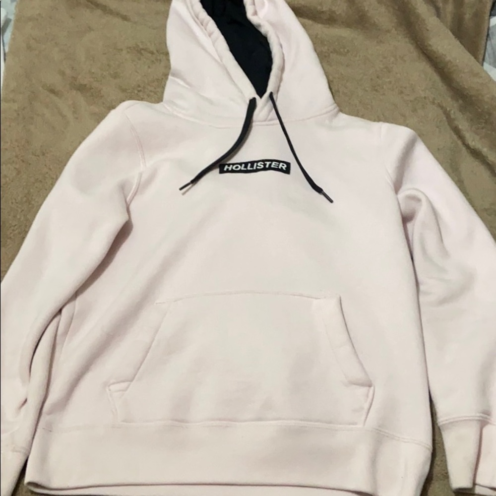 Guys Embroidered Logo Hoodie Hollister